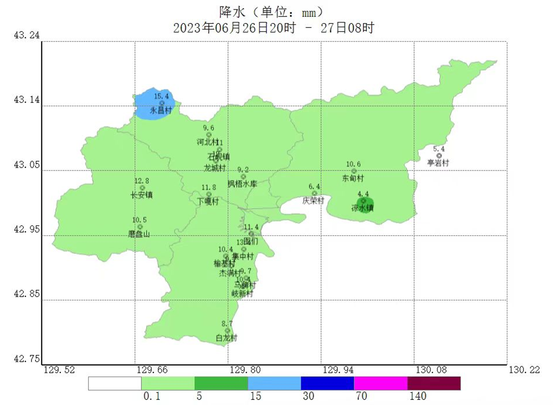 图们市雨情及未来天气预报