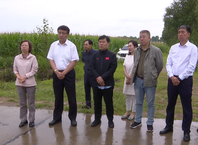 省人大常委会视察组来我市视察高标准农田建设情况