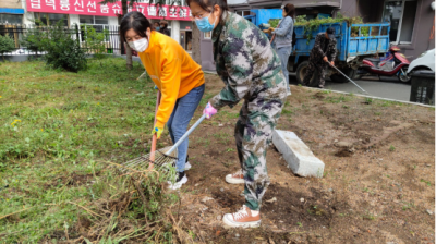 渤海街爱民社区开展环境卫生整治活动