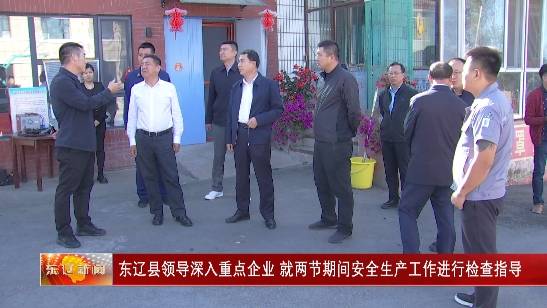 东辽县领导深入重点企业 就两节期间安全生产工作进行检查指导