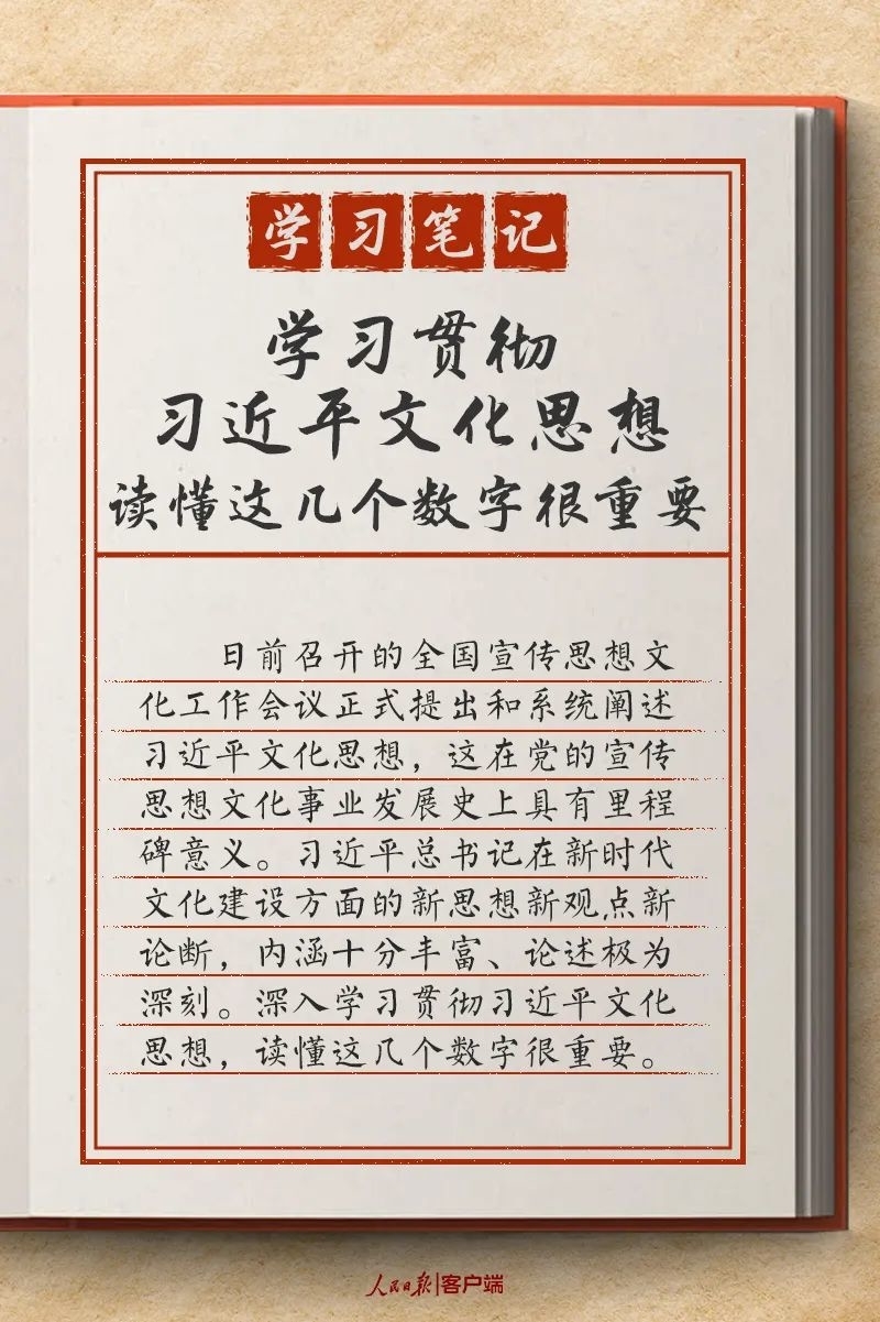 学习贯彻习近平文化思想，读懂这几个数字很重要