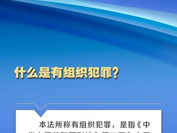 普法｜你了解《反有组织犯罪法》吗