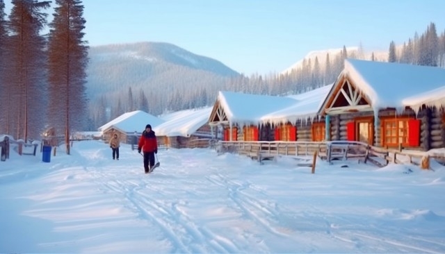 AI吉林丨一场雪后，美丽留在了松岭雪村