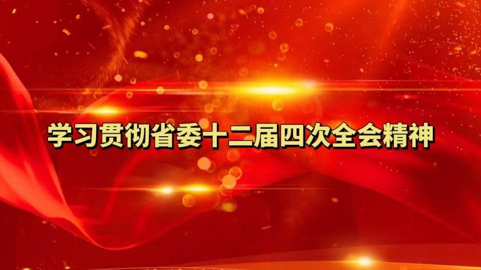 学习贯彻省委十二届四次全会精神