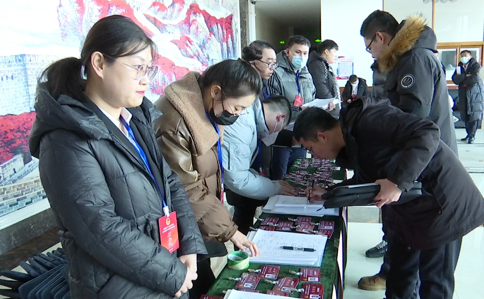 参加共青团大安市第十四次代表大会的代表向大会报道