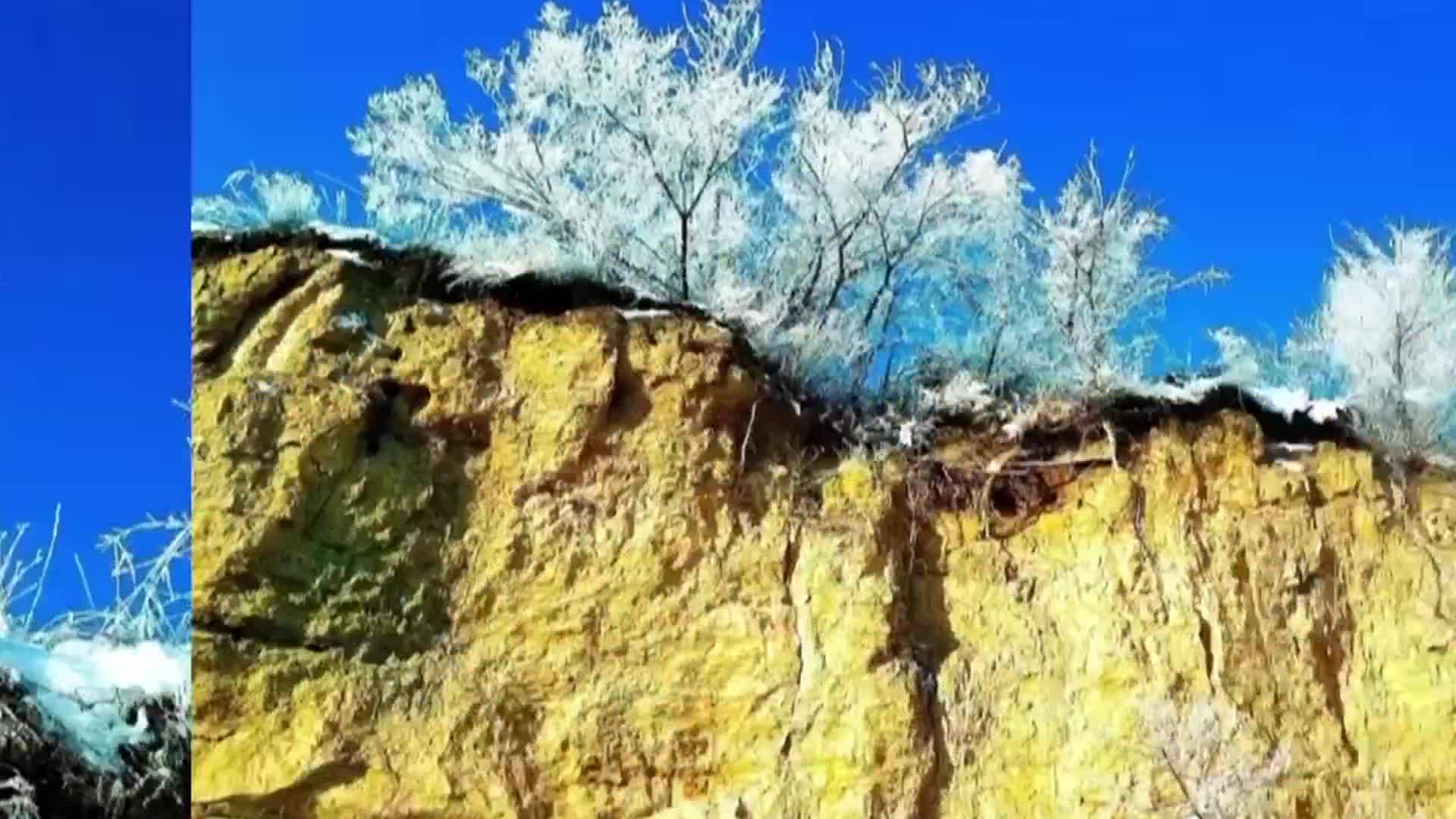 蓝天白雪映金山