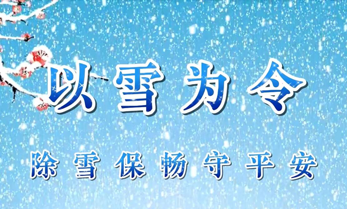 临江 | 以雪为令 除雪保畅守平安