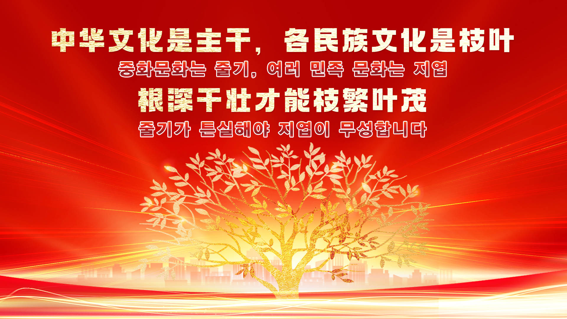 【海报】中华文化是主干 各民族文化是枝叶 根深干壮才能枝繁叶茂