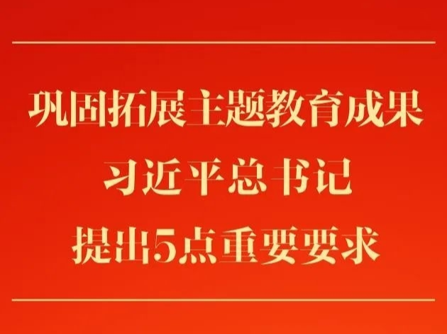 巩固拓展主题教育成果，习近平总书记提出5点重要要求