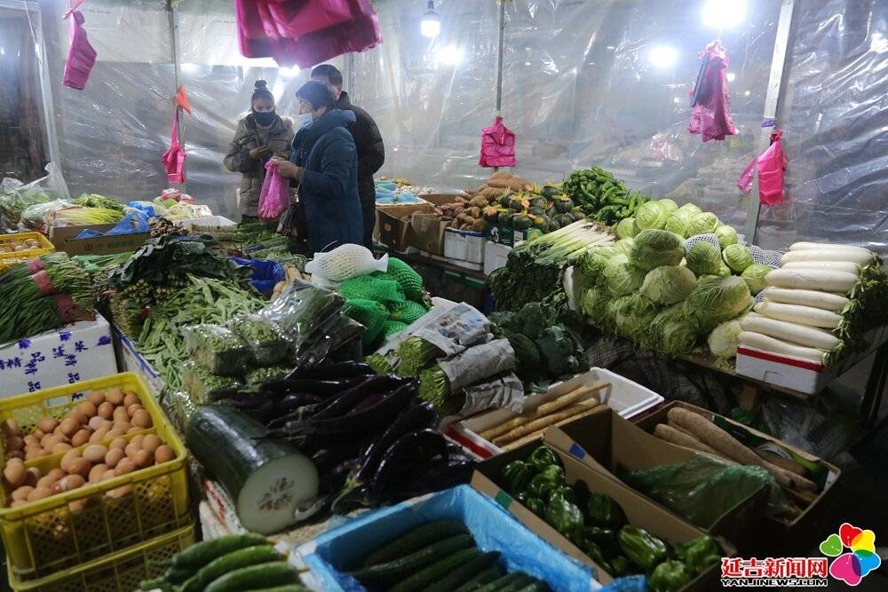 新春将至 延吉蔬菜市场迎来销售旺季