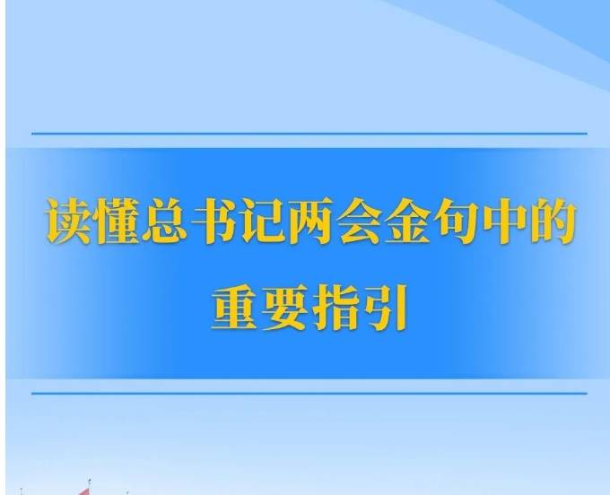 读懂总书记两会金句中的重要指引