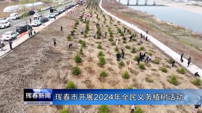 珲春市开展2024年全民义务植树活动