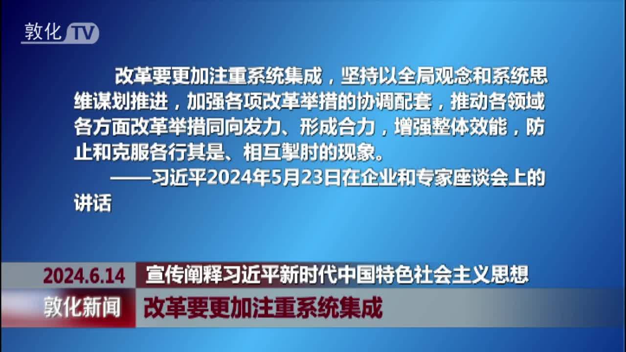 改革要更加注重系统集成