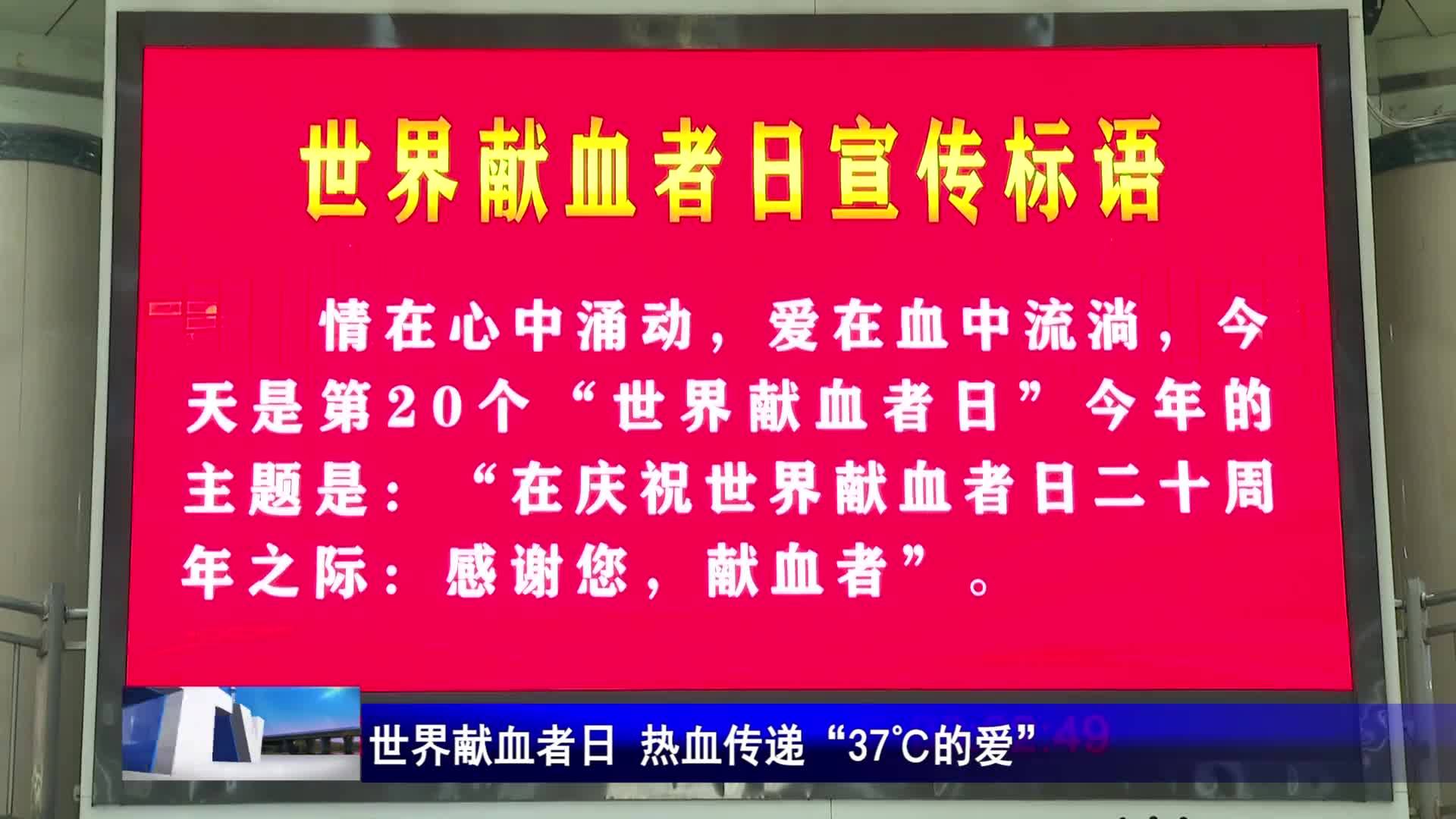 世界献血者日 热血传递“37℃的爱”