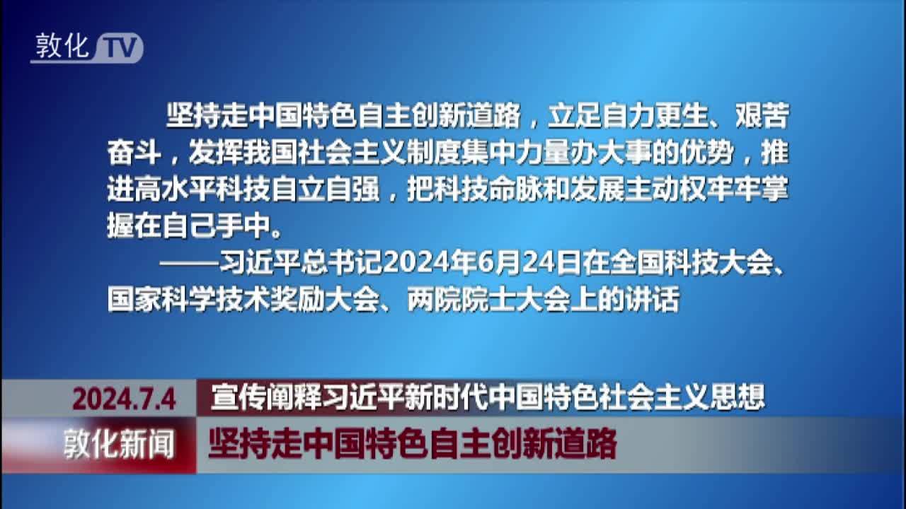 坚持走中国特色自主创新道路