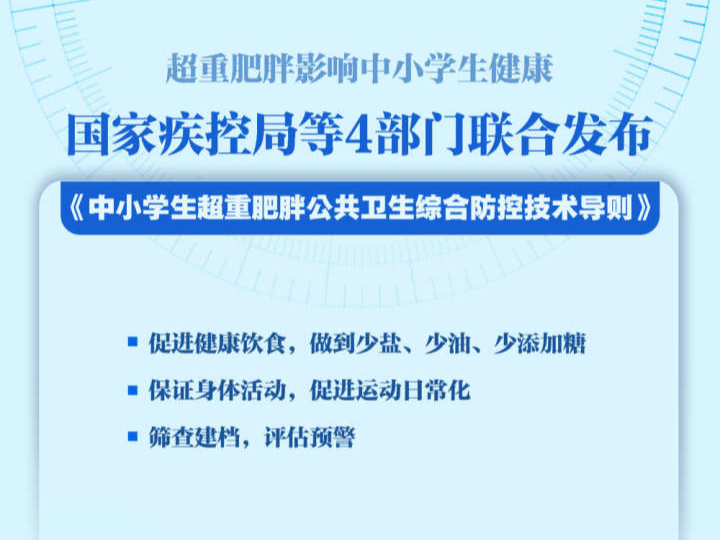 预防中小学生超重肥胖最新政策来了！