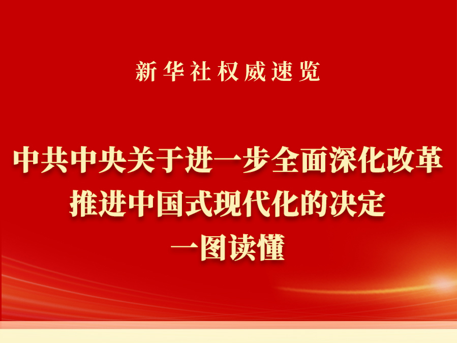 《中共中央关于进一步全面深化改革、推进中国式现代化的决定》一图读懂