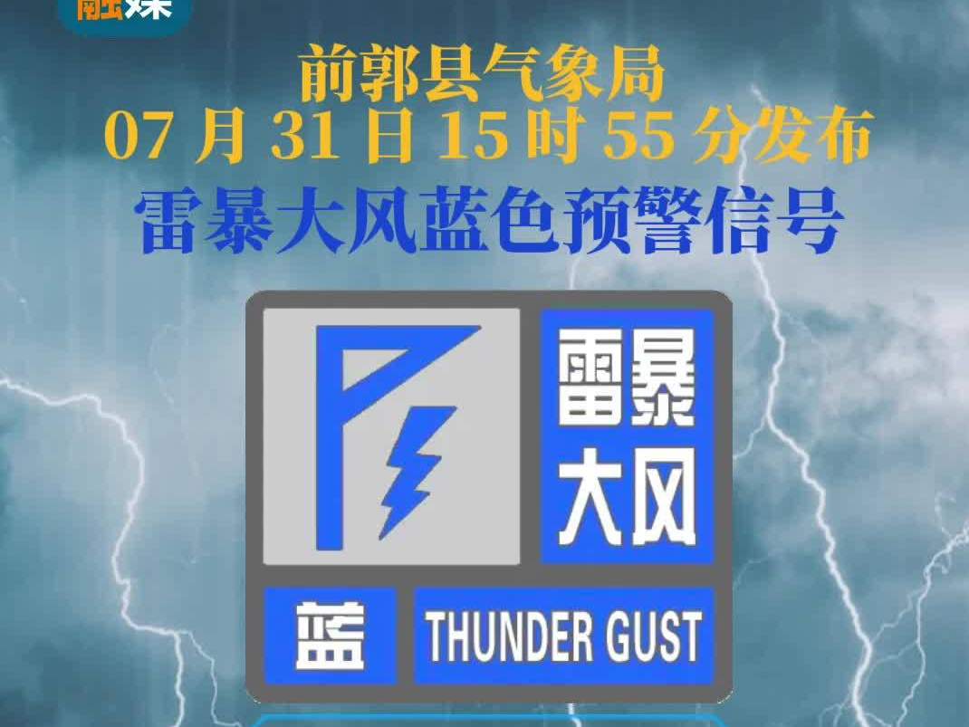 雷暴大风蓝色预警信号