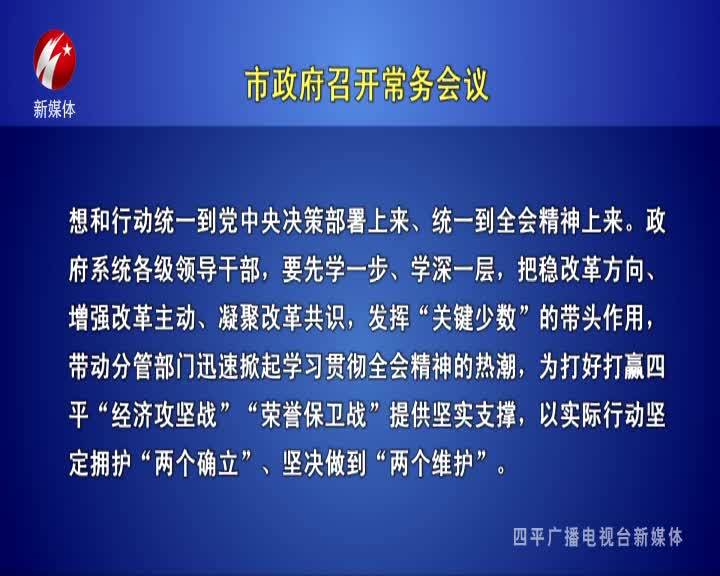 市政府召开常务会议