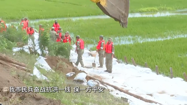 短视频丨我市民兵奋战抗洪一线 保一方平安