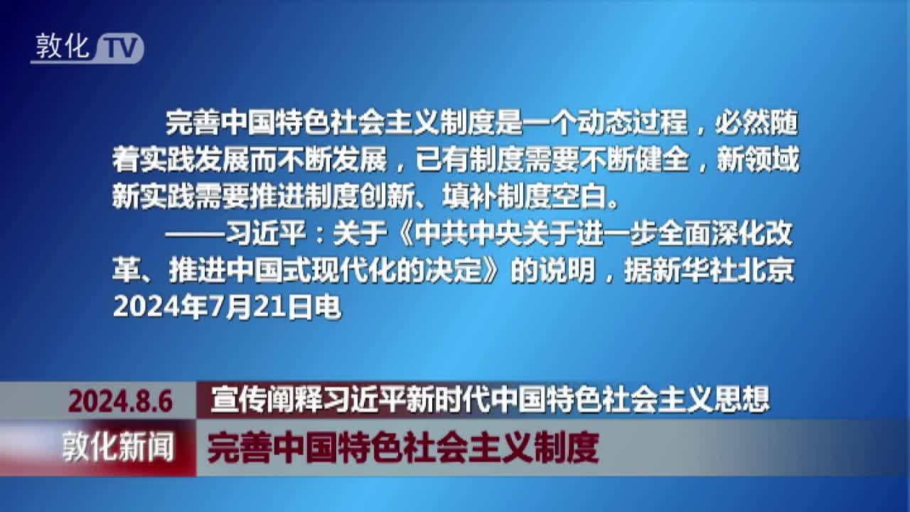 完善中国特色社会主义制度