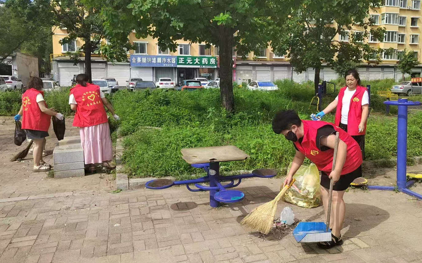 蛟河市人民法院与共联共建社区联合开展环境治理志愿服务活动