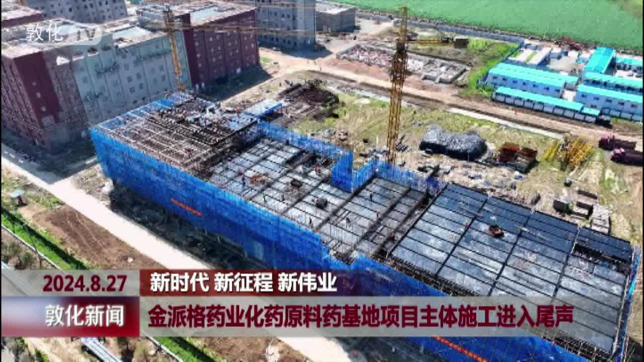 金派格药业化药原料药基地项目主体施工进入尾声