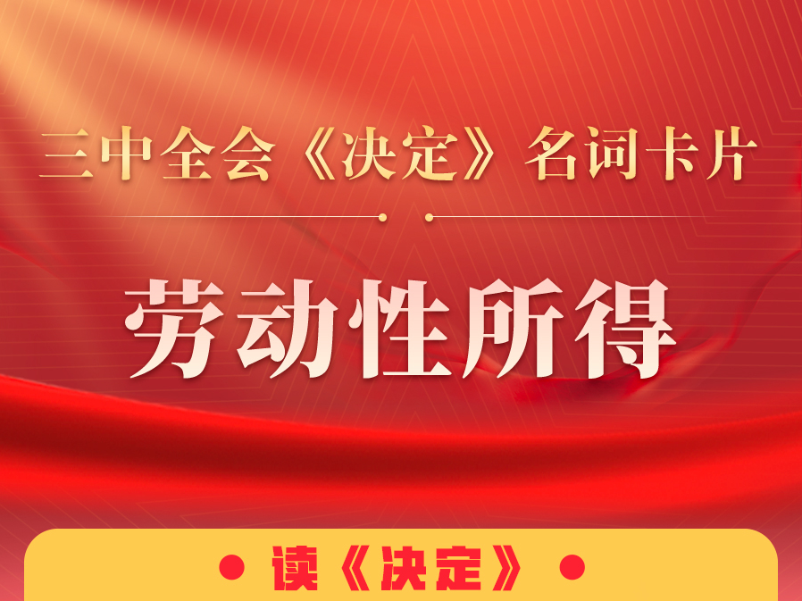 三中全会《决定》名词卡片天天学：劳动性所得