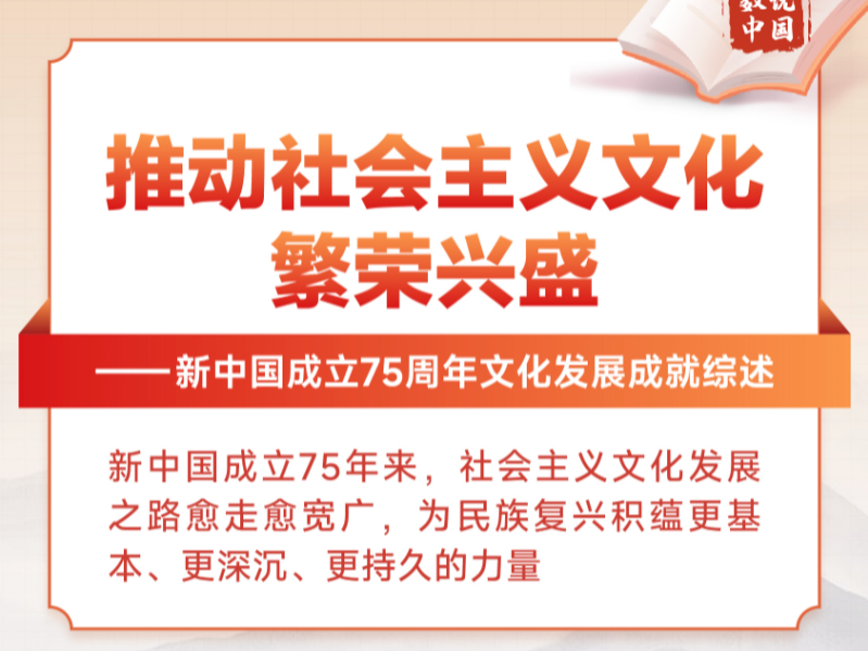 数说中国·75载辉煌成就丨推动社会主义文化繁荣兴盛——新中国成立75周年文化发展成就综述