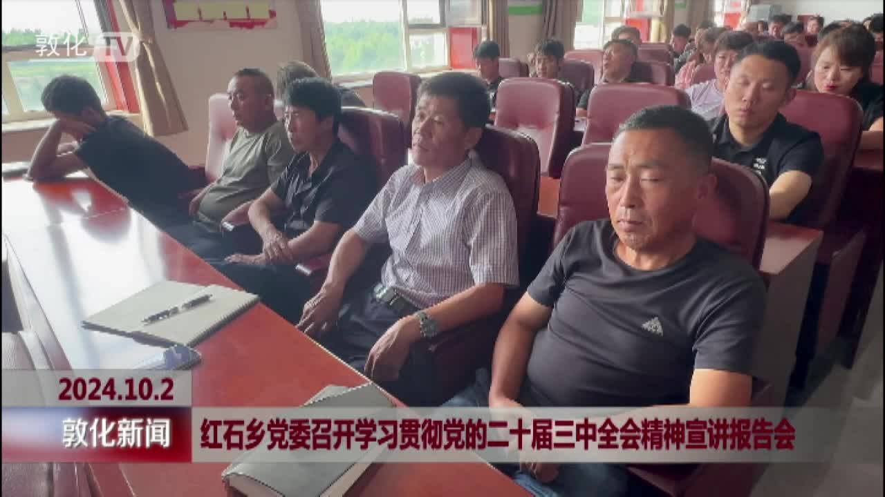 红石乡党委召开学习贯彻党的二十届三中全会精神宣讲报告会