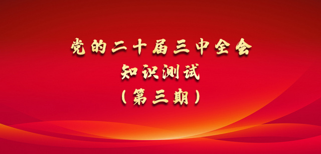 通化县党的二十届三中全会知识测试（第三期）