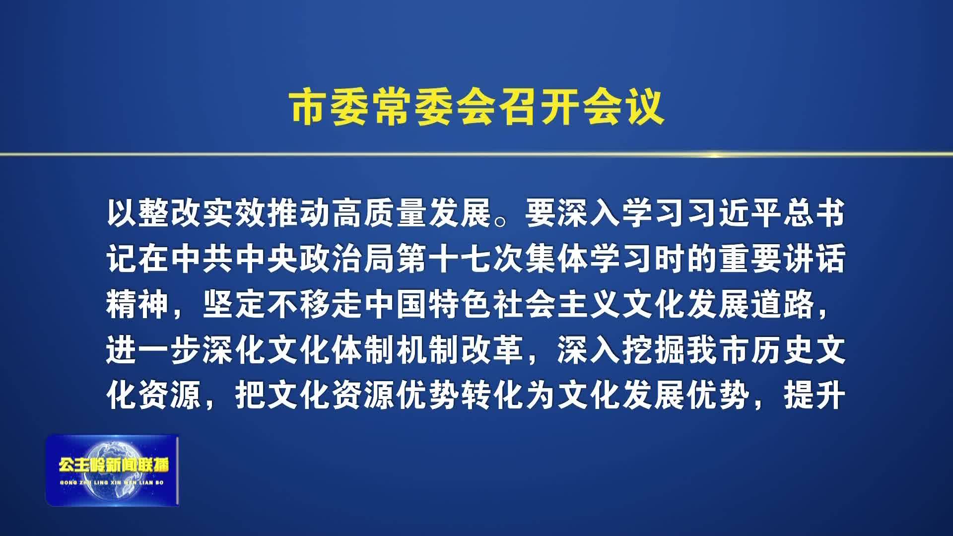 市委常委会召开会议