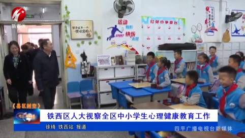 铁西区人大视察全区中小学生心理健康教育工作