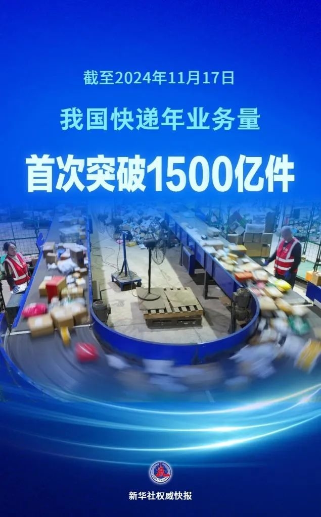 首次突破1500亿件！