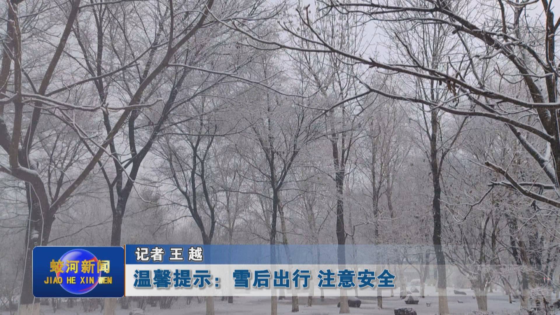 温馨提示：雪后出行 注意安全