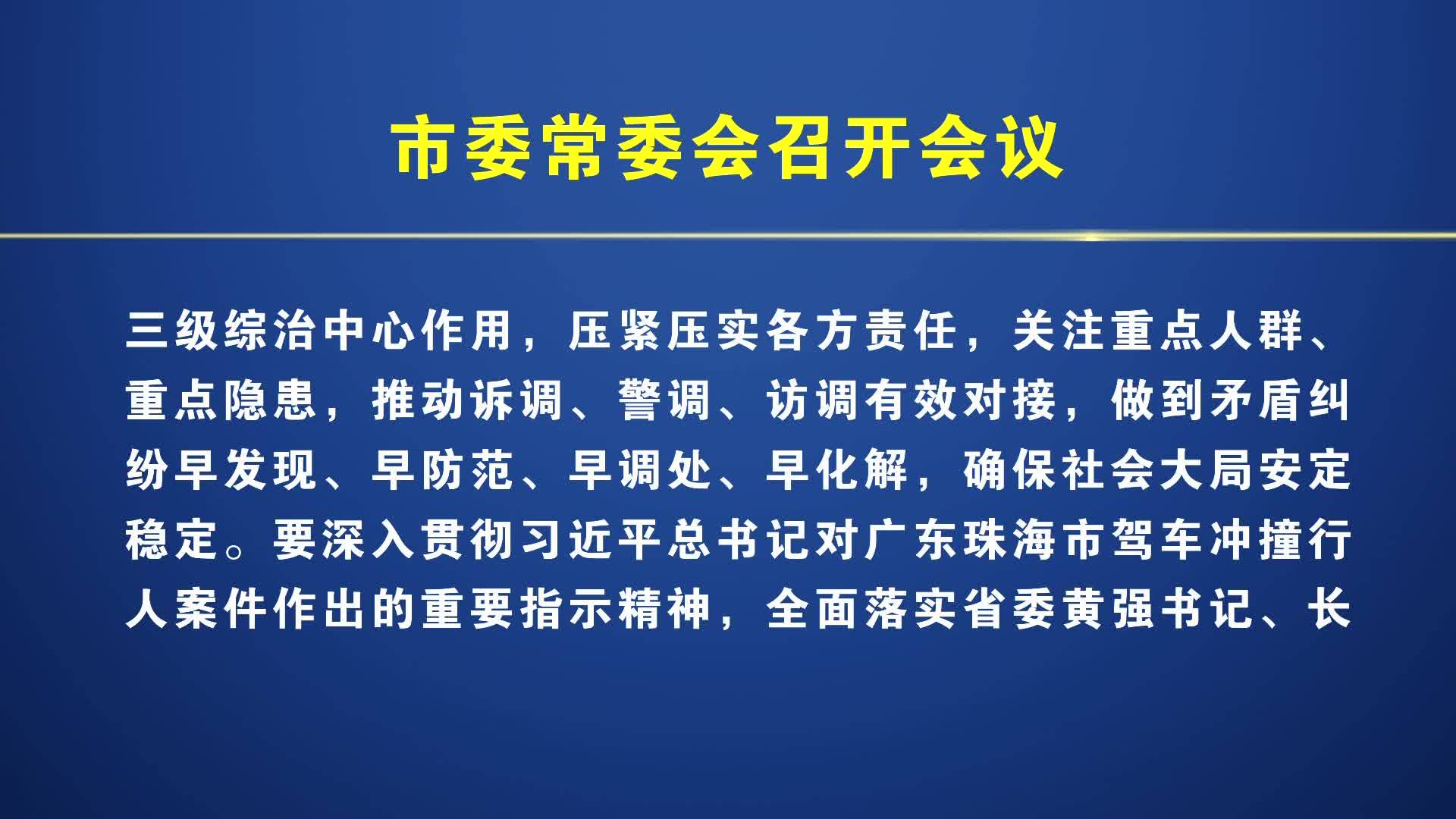市委常委会召开会议
