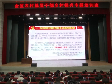 全区农村基层干部乡村振兴专题培训班开班