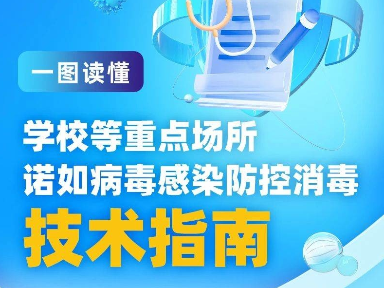 一图读懂 | 学校等重点场所诺如病毒感染防控消毒技术指南