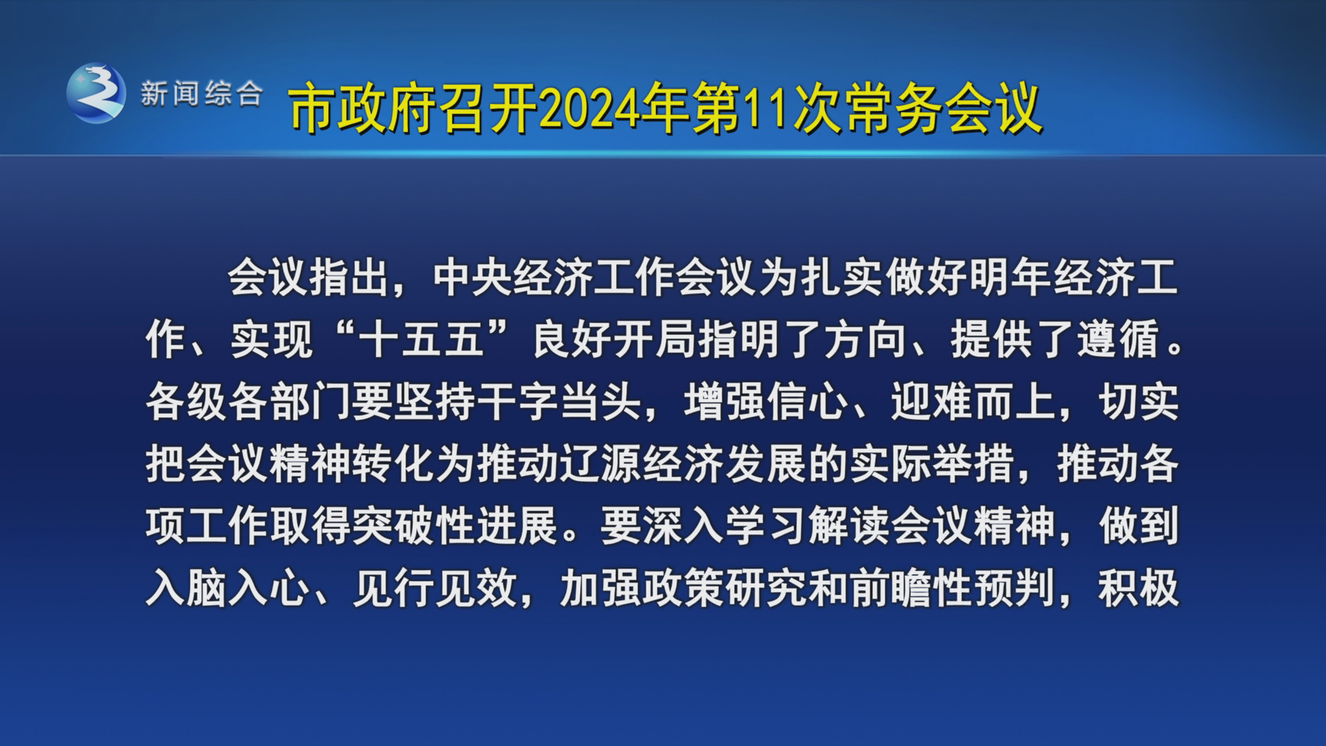 市政府召开2024年第11次常务会议