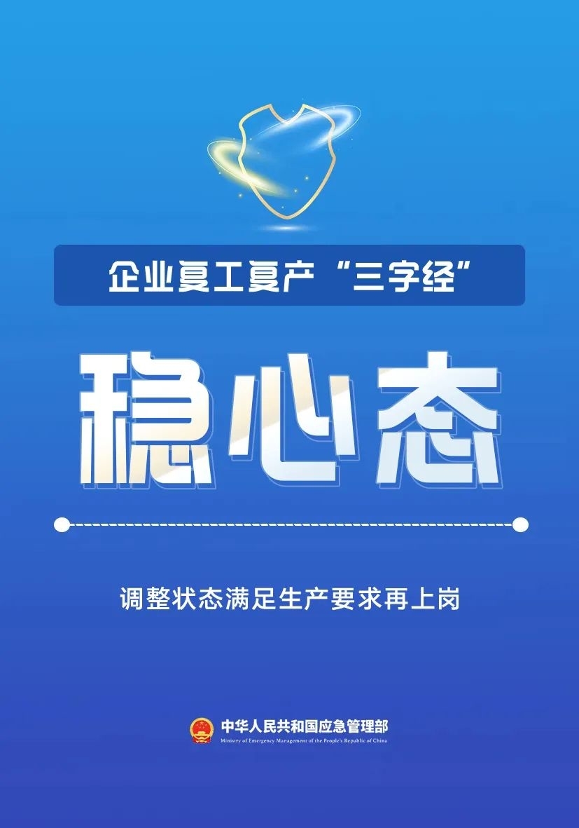 企业复工复产“三字经”，一起来看看