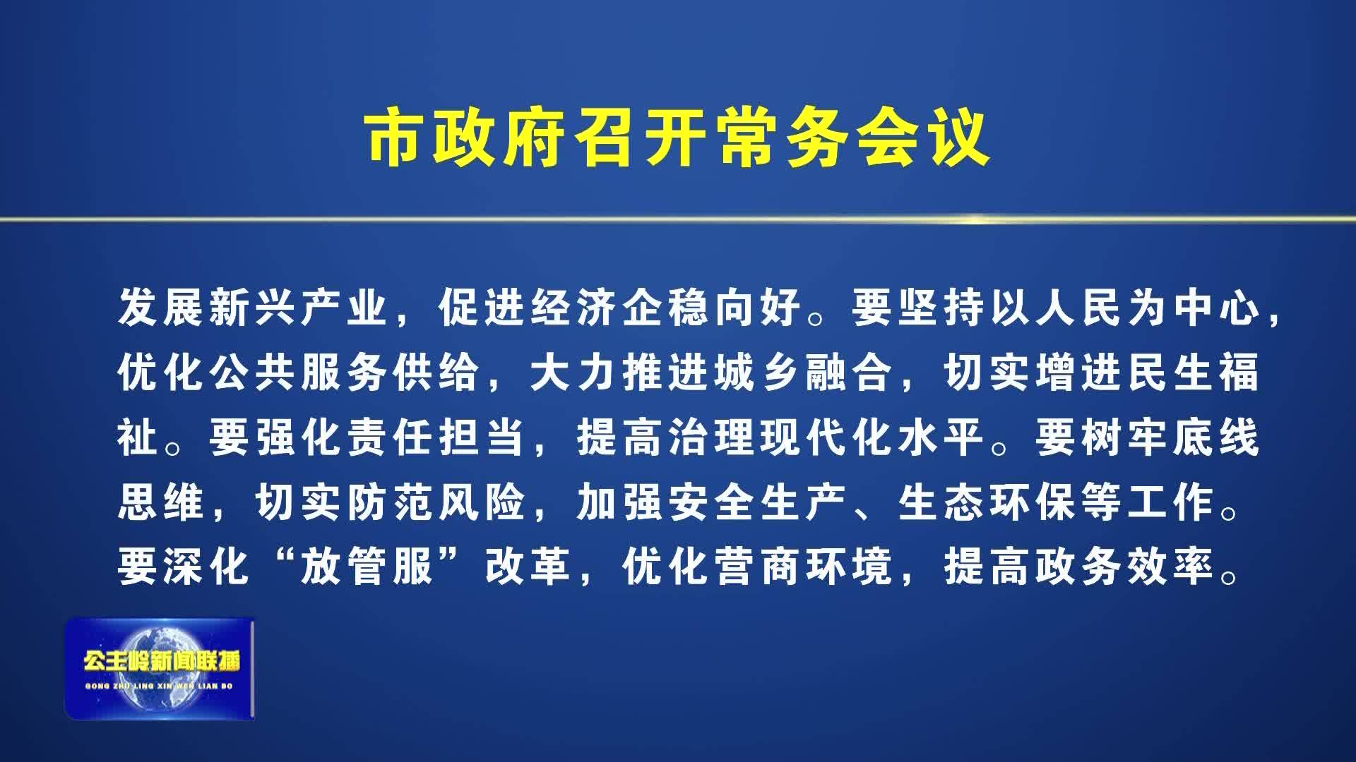 市政府召开常务会议