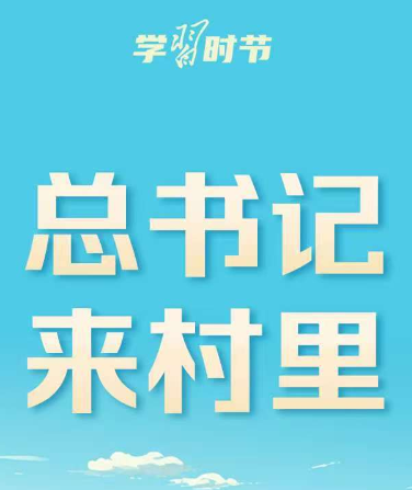 学习时节｜总书记来村里