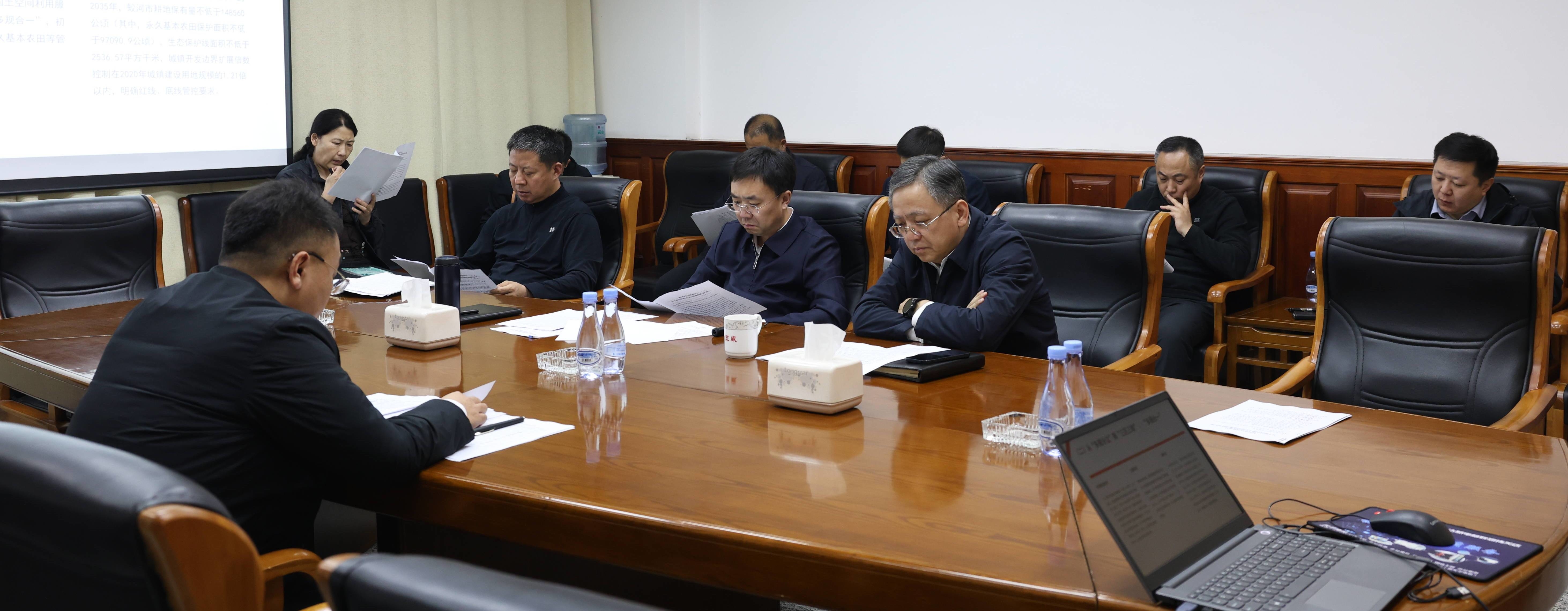 蛟河市委书记靳明听取国土空间规划执行情况汇报