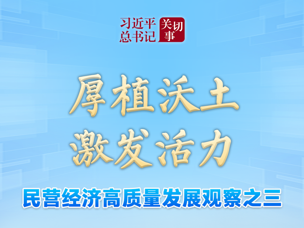 习近平总书记关切事|厚植沃土，激发活力——民营经济高质量发展观察之三