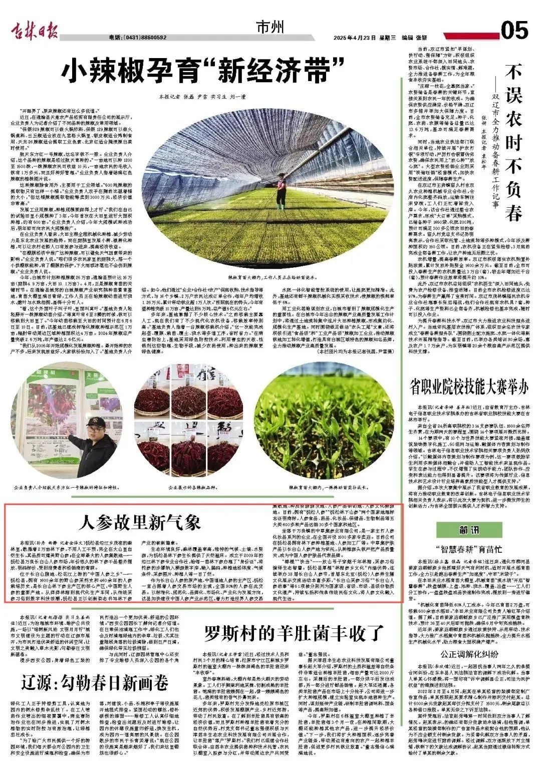 吉林日报：人参故里新气象