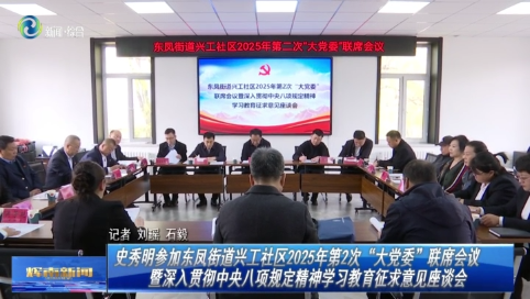 史秀明参加东凤街道2025年第2次“大党委”联席会议暨深入贯彻中央八项规定精神学习教育征求意见座谈会