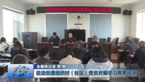 蛟河市拉法街道组织村（社区）党员开展学习教育培训
