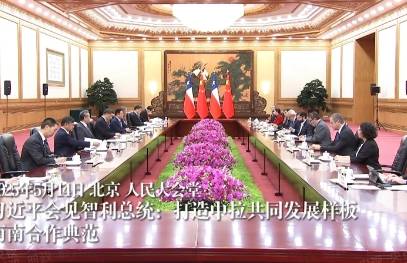 独家视频丨习近平会见智利总统：打造中拉共同发展样板 南南合作典范