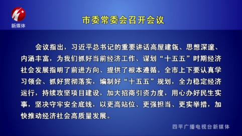 市委常委会召开会议