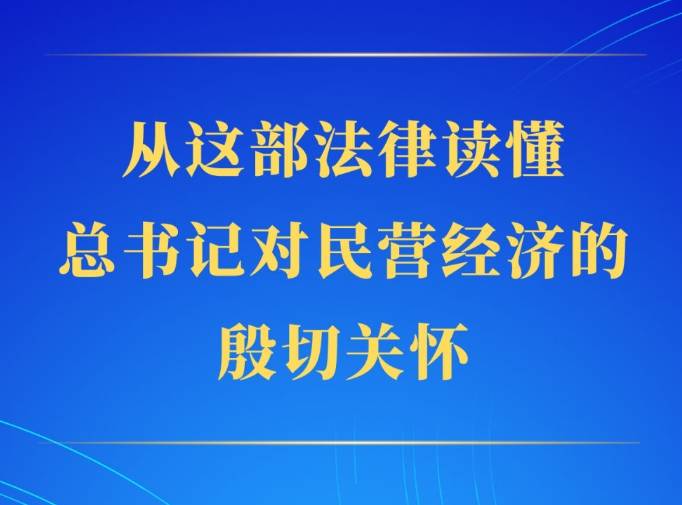 第一观察｜从这部法律读懂总书记对民营经济的殷切关怀